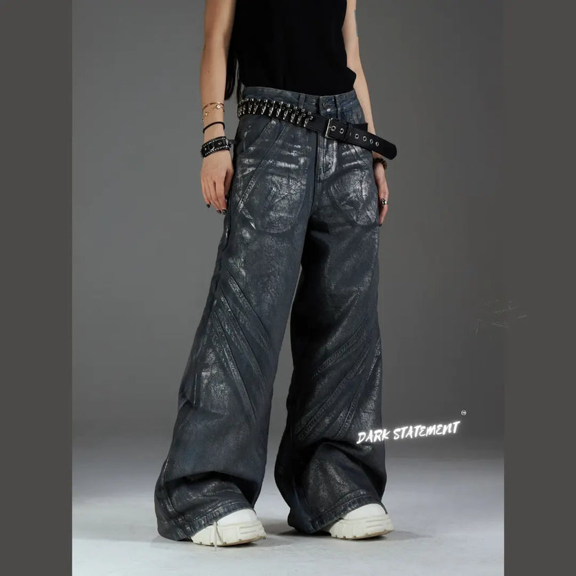 IN2-23 Processed Wide-Leg Jeans