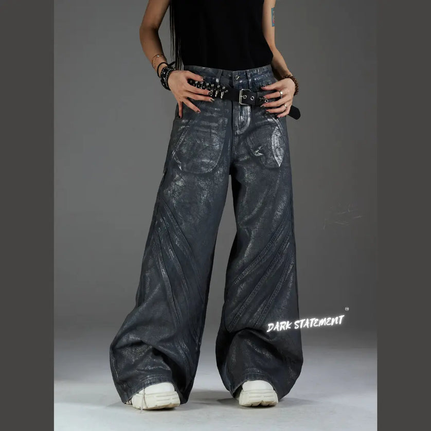 IN2-23 Processed Wide-Leg Jeans