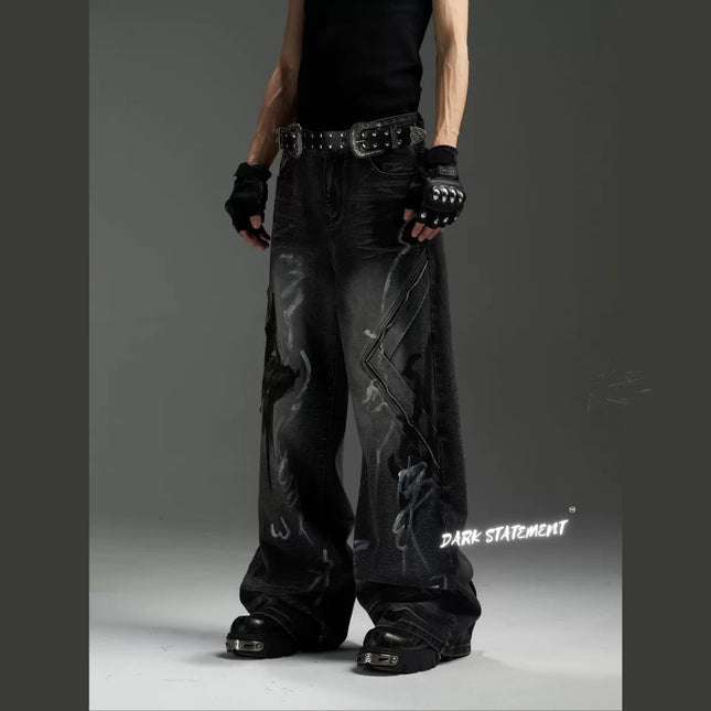 Handmade Graffiti Jeans